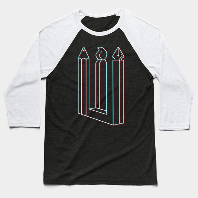 RGB Baseball T-Shirt by opippi